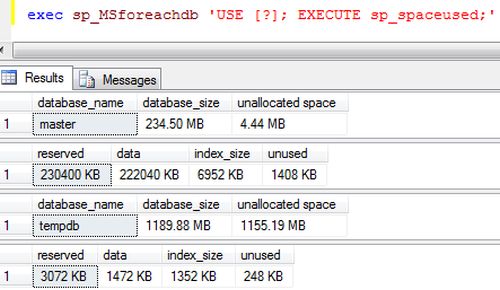 undocumented sp_MSforeachdb procedure in SQL server1